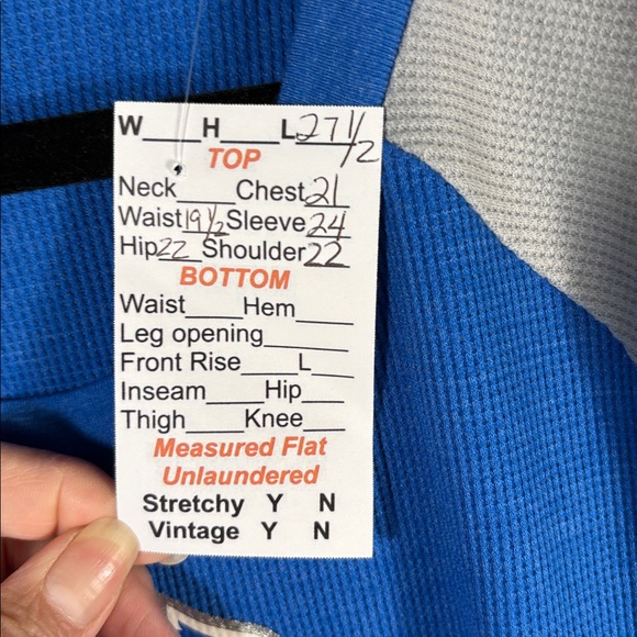 NFL Blue Team Apparel Women's Shirt waffle weave Detroit lions XL ii - Picture 4 of 7